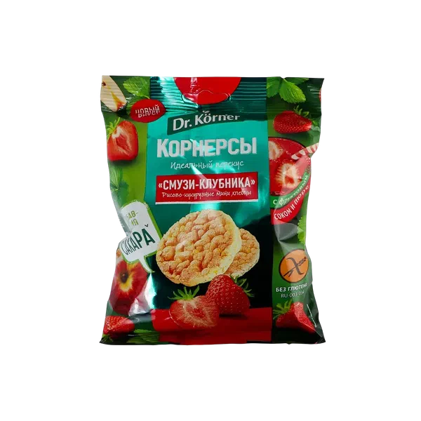 Хлебцы Dr.Korner кукурузно-рисовые смузи клубника 50г