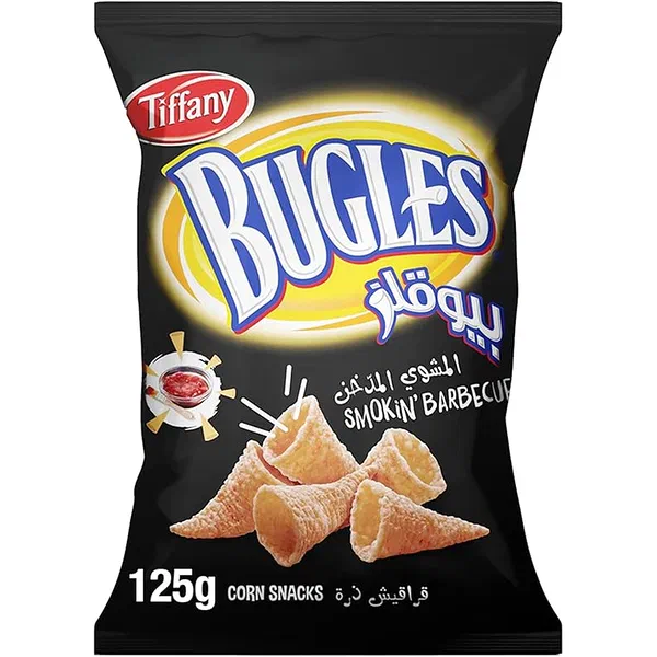 BUGLES SMOKED BBQ SAVORY CORN SNACKS 125G