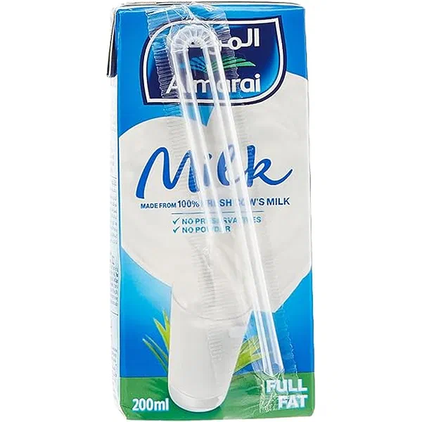 ALMARAI LONG LIFE FULL FAT VITAMIN ENRICHED MILK 200ML