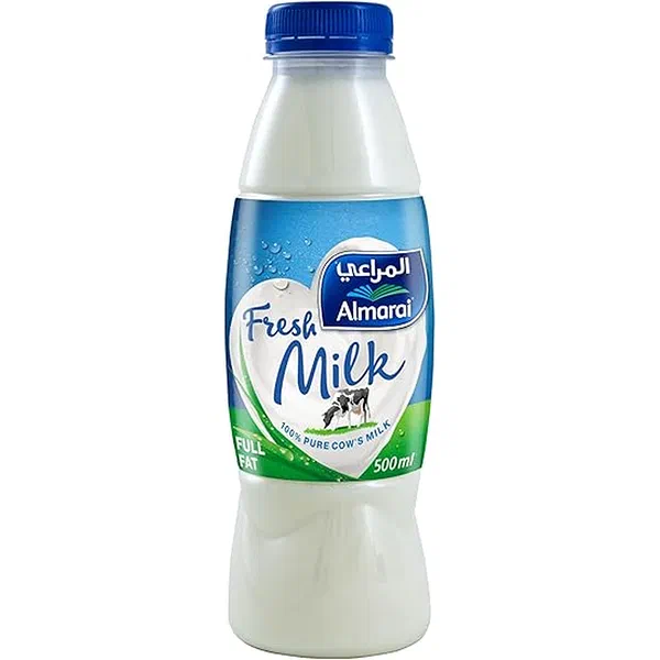 ALMARAI FRESH FULL FAT MILK PLASTIC BOTTLE 500ML