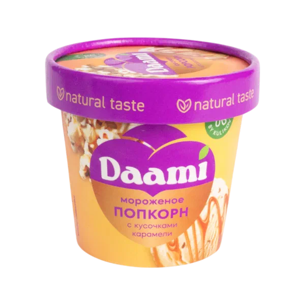Мороженое DAAMI слив.Попкорн/карамель 90г стак