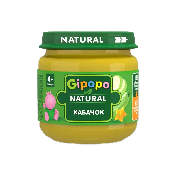 Пюре дет. Gipopo овощн. кабачок 80г ст/б