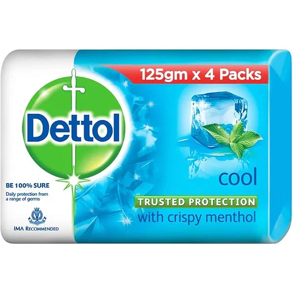 DETTOL COOL MENTHOL ANTIBACTERIAL BAR SOAP 3+1 VALUE PACK