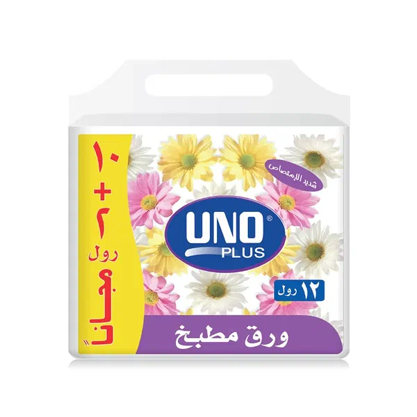 UNO MULTI-PURPOSE KITCHEN TOWEL ROLLS 10+2 FREE VALUE PACK