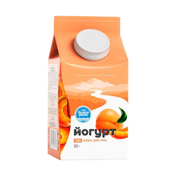 Йогурт питьевой Белая Река персик 2,5% 500г п/б