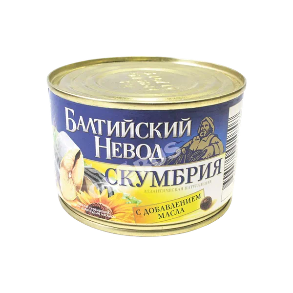 Скумбрия атлан. Балтийский невод натур. с доб.масла 240г ж/б