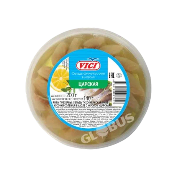 Филе Сельди Vici Любо есть Царская в масле кус 200г