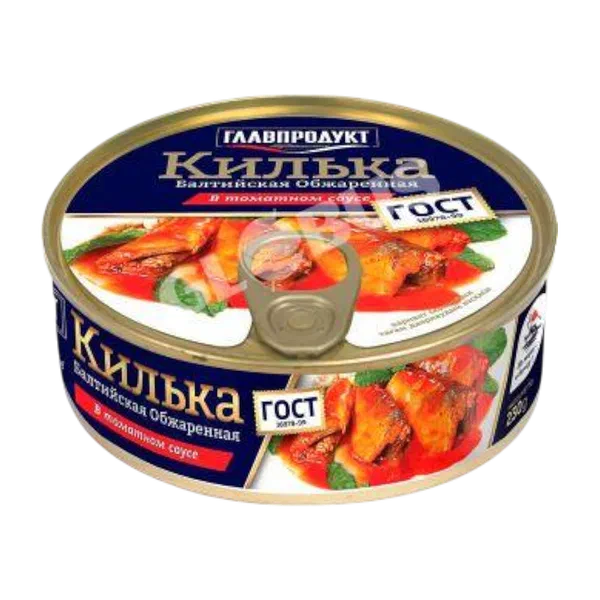 Главпродукт куурулган томат чыгындагы килька 230г