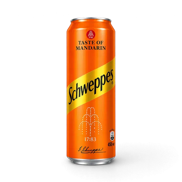 Напиток Schweppes мандарин газ 0,45л ж/б ККББ Казахстан 12