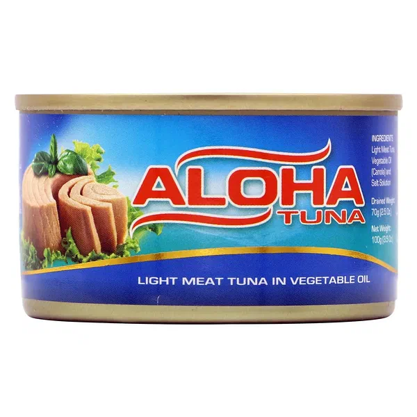 ALOHA LIGHT MEAT TUNA IN VEGETABLE OIL 100G POCKET SIZE