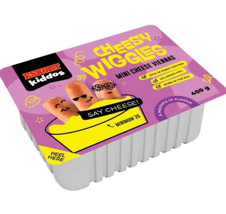 Eskort Cheesy Wiggles Mini Cheese Viennas (Frozen)