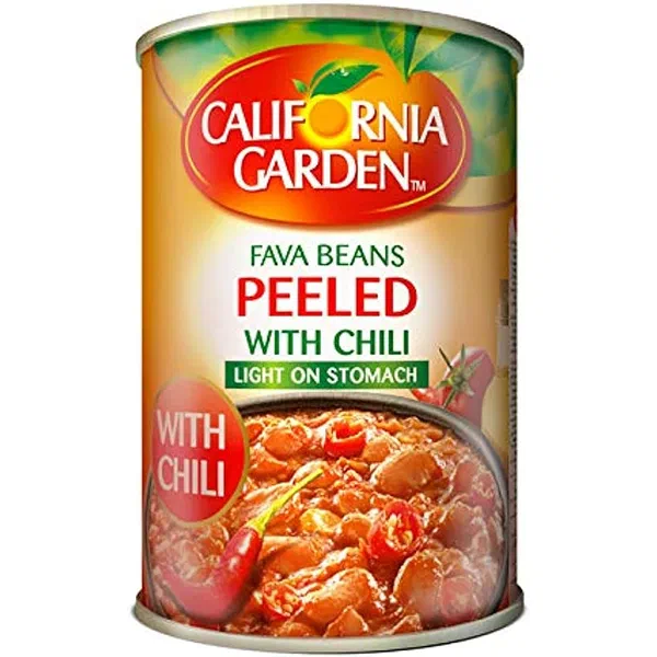 CALIFORNIA GARDEN PEELED FOUL MEDAMMAS WITH HOT CHILI 450G