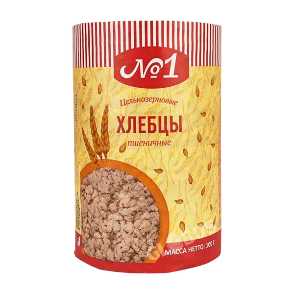 Хлебцы №1 цельнозерновые 100г пшеничные PL1