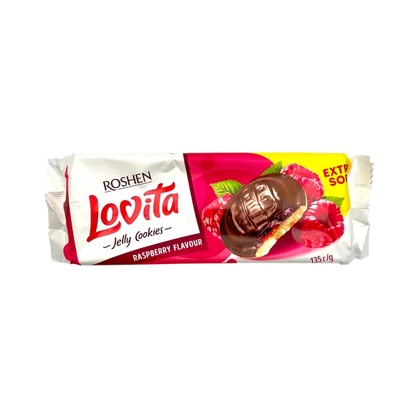 Печенье Roshen Lovita Jelly cookies сдобн. малина 135г