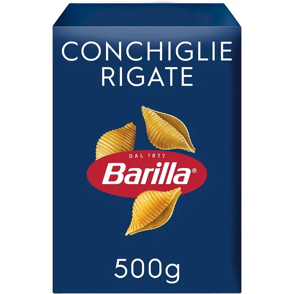 BARILLA CONCHIGLIE RIGATE TRADITIONAL ITALIAN SHELL PASTA 500G