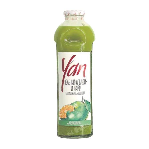 Сок YAN зеленый апельсин и лайм 0,93л ст/б Армения 12