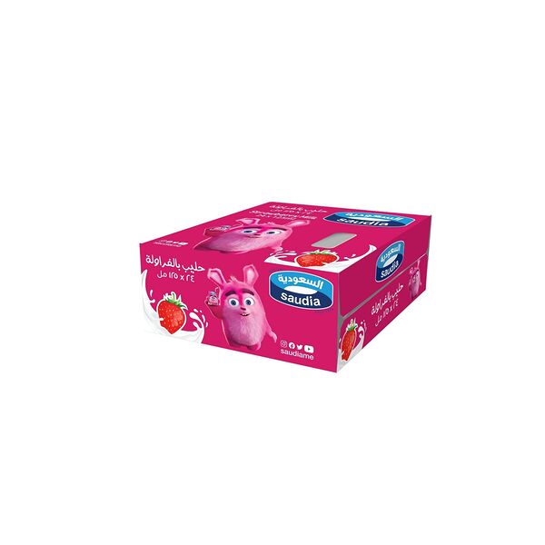 Saudia Strawberry Milk 24X125Ml