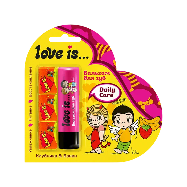 Love is Бальзам д/губ клубн/банан 4,2г+жев резин 12,6г топт