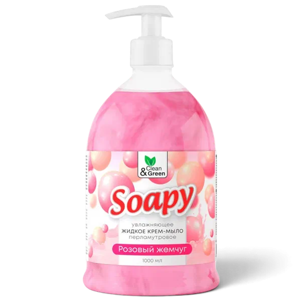 Мыло-крем Soapy Розовый жемчуг увлаж жидк дозатор 1л