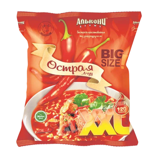 Вермишель б/п Алькони остр.говяд. XXL 120г