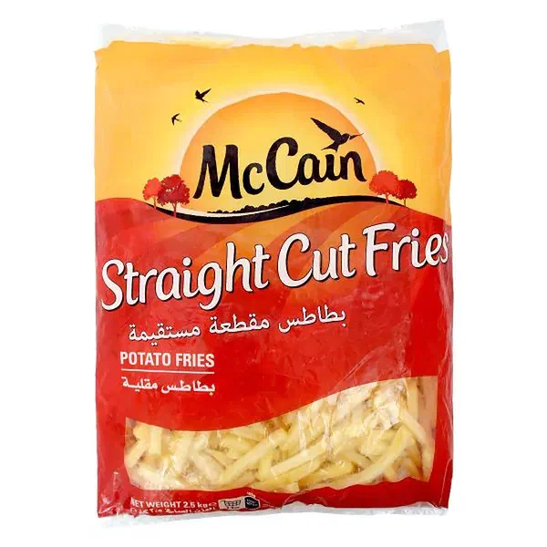 MCCAIN STRAIGHT CUT TRADITIONAL FRENCH FRIES LARGE PACK 2.5KG