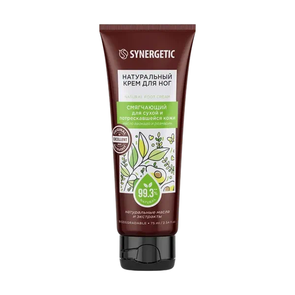 Крем д/ног Synergetic д/сухой кожи смягчающий 75мл