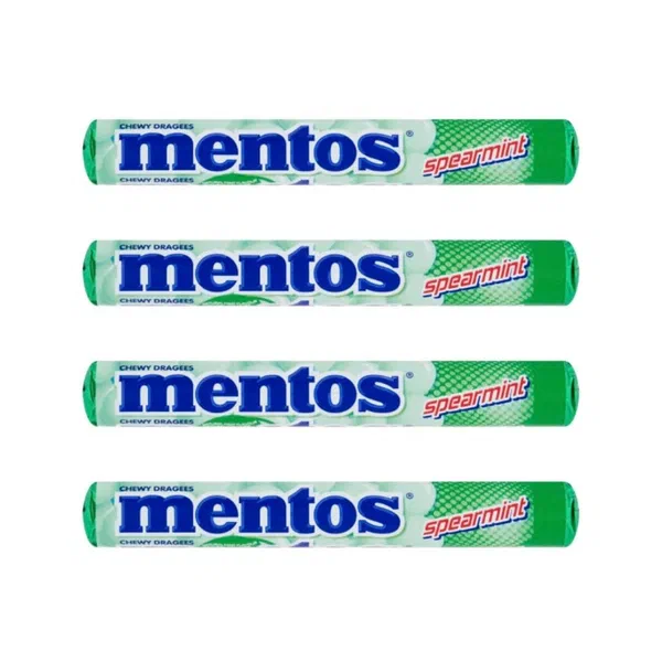 MENTOS MINT FLAVORED REFRESHING CHEWY CANDY ROLL 37.5G