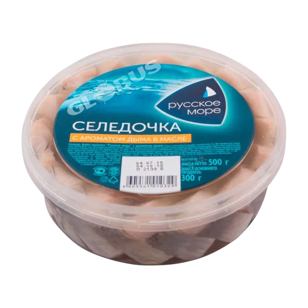 Филе сельди Русское море атл.слабосол. в масле 500г