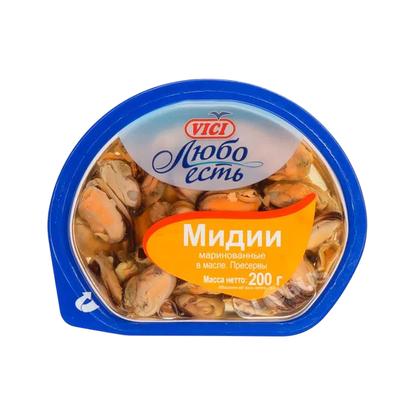 Мидии Vici Любо Есть марин в масле 200г