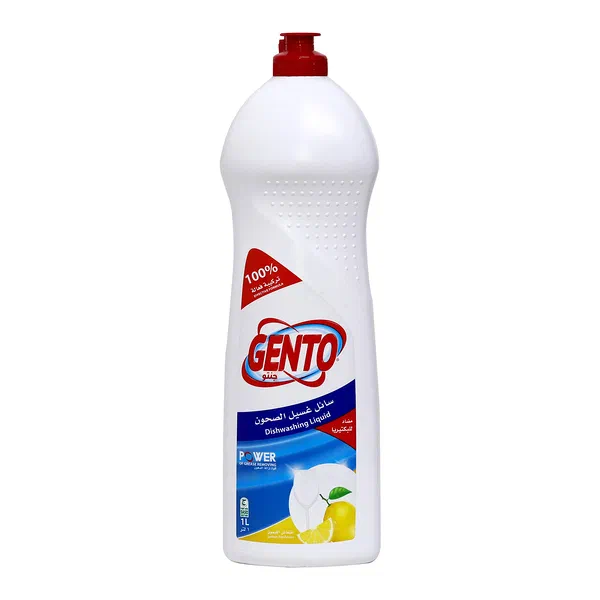 GENTO LEMON FRESH ZESTY SCENTED DISHWASHING LIQUID 1 LITER