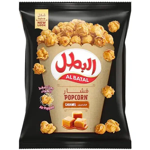 AL BATAL RICH CARAMEL FLAVORED SWEET READY-TO-EAT POPCORN 140G