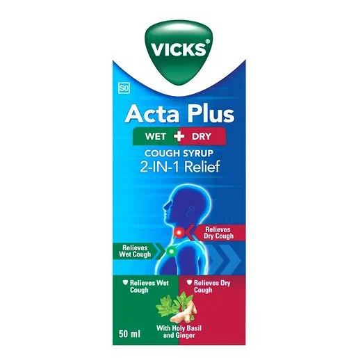 Vicks Acta Plus 2 In 1 Cough Syrup 50ml
