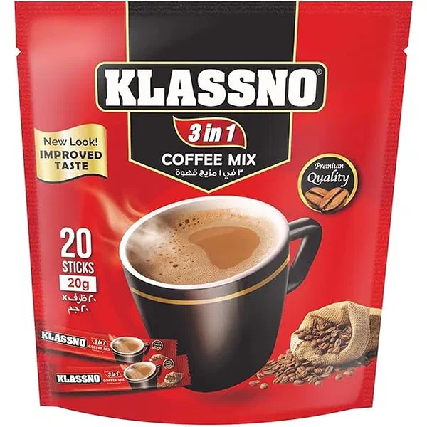 KLASSNO 3-IN-1 INSTANT COFFEE CREAMY MIX 20X20G MULTIPACK