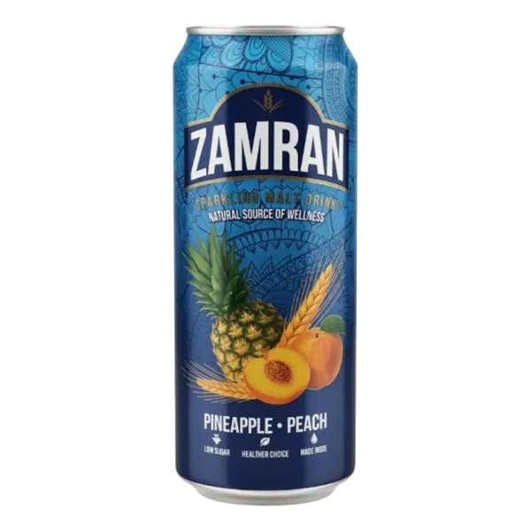 Zamran ананас персик газ суусундугу 0,45л ж/б
