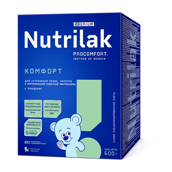 Смесь дет. Nutrilak Premium комфорт мол. с рож. 600г