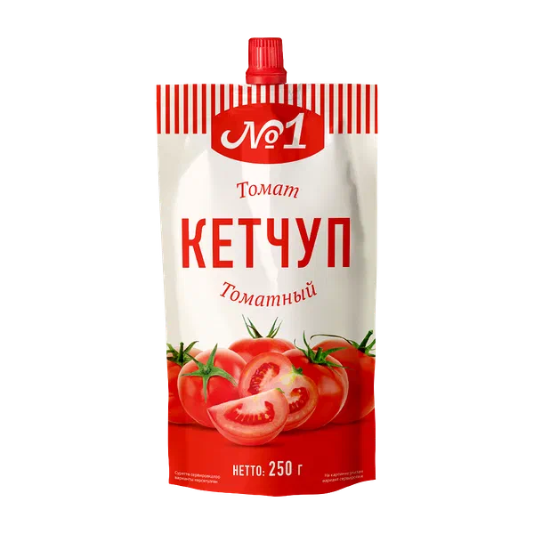 Кетчуп №1 томатный 250 г д/п PL1