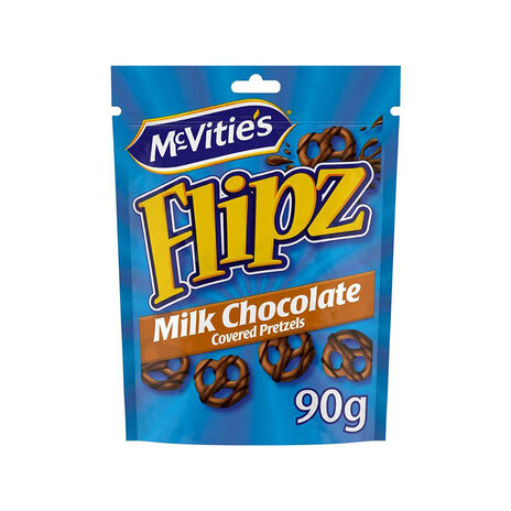 Mcvitties Flipz Pretzels Milk Chocolate 90Gm