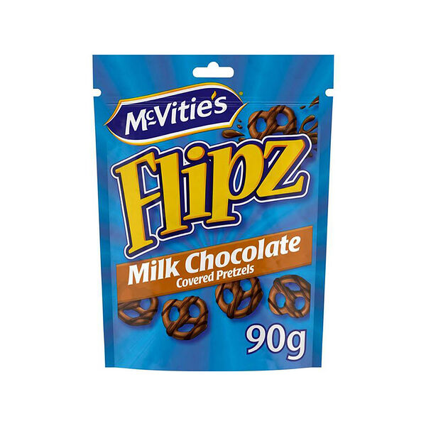 Mcvitties Flipz Pretzels Milk Chocolate 90Gm