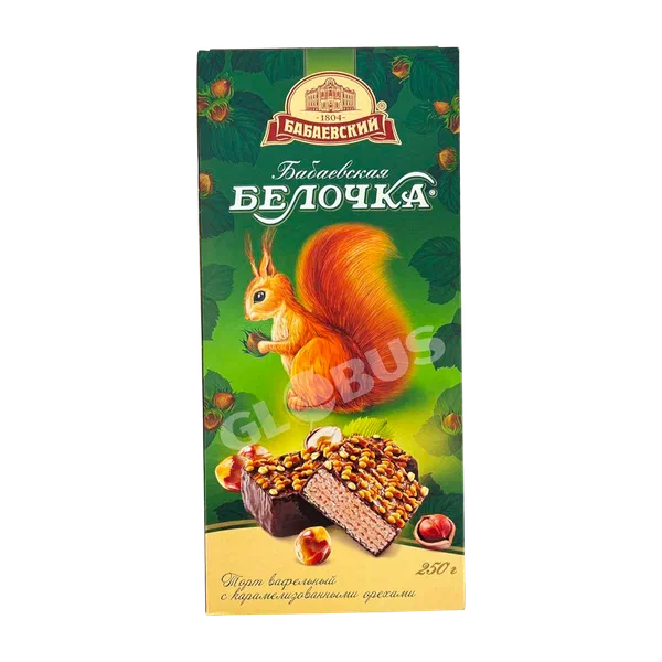 Торт Бабаевская Белочка с карам. орехами 220г ОК Россия 6