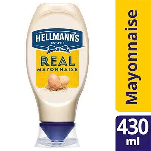 HELLMANN'S MAYONNAISE LIGHTER THAN LIGHT SQUEEZE BOTTLE 430ML