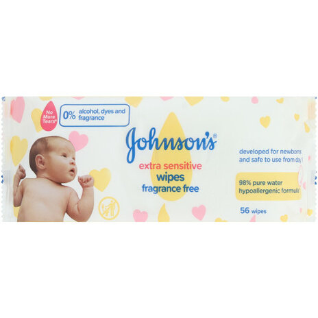 Johnson's Baby Wipes Extra Sensitive 56's