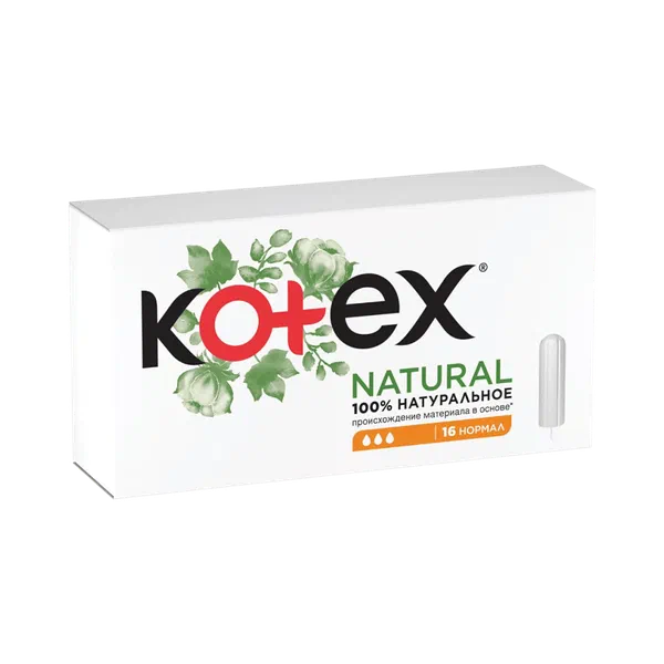 Kotex Natural Normal гиг тампондору 16д