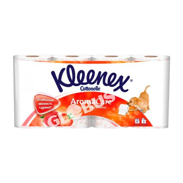Бумага туал Kleenex Клубника 3сл 8рул