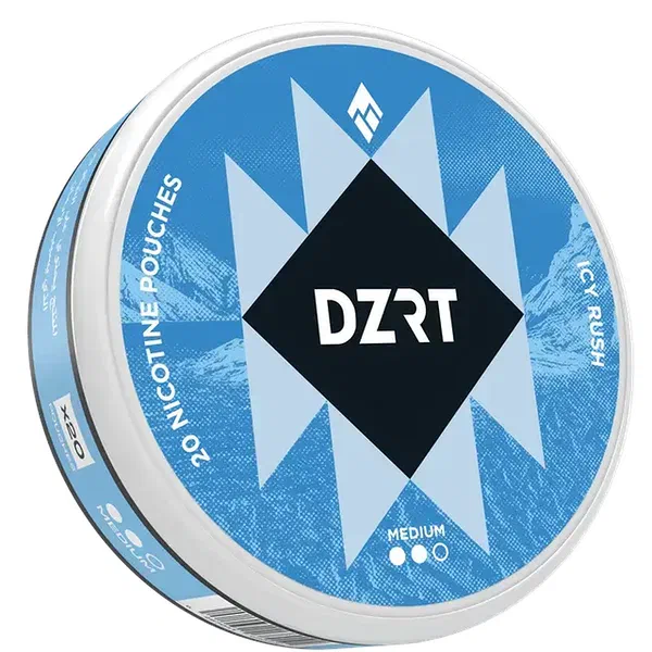 DZRT ICY RUSH HIGH-INTENSITY 10MG NICOTINE POUCHES 20-PIECE