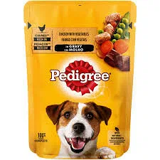 Pedigree Gravy Chicken Veg Dog Food 100g
