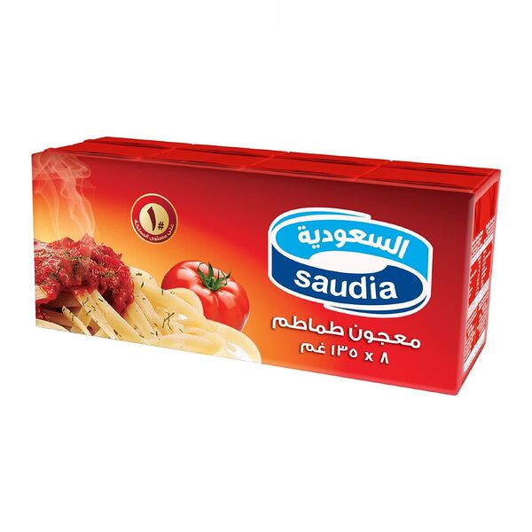 Saudia Tomato Paste 135 Gm X8