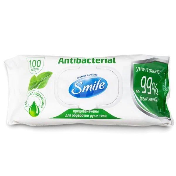 Smile Antibacterial плантан ширеси нымдуу майлыктары 100д