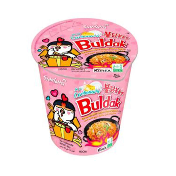 Samyang Carbonara Noodles Cup Hot Chicken 80Gm