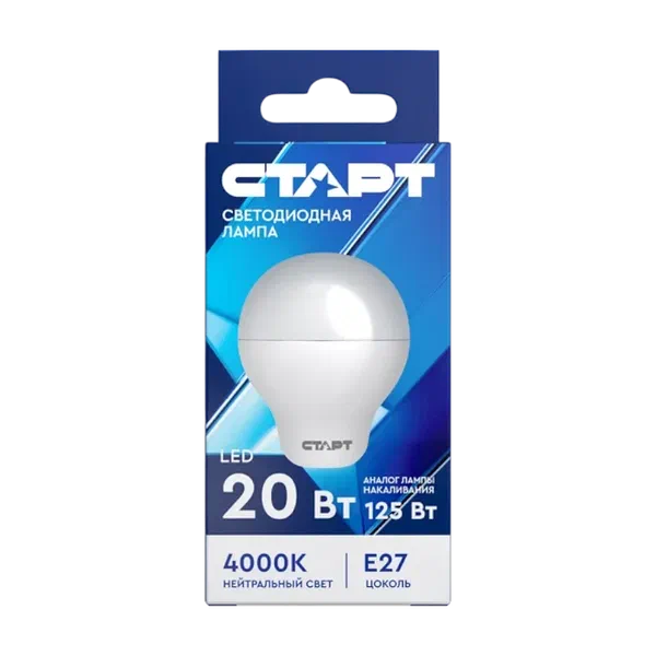 Лампочка св/диод Старт LED GLS 20W E27 4000К 17409 АЗ РФ