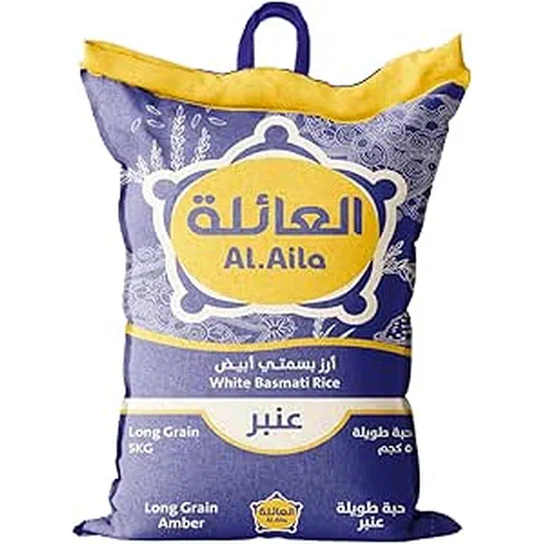 AL-AILA PREMIUM WHITE BASMATI RICE LONG GRAIN 5KG BAG